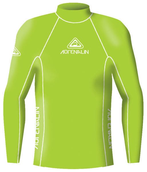 Adrenalin Adult Rash Vest Lycra Long Sleeve High Visibility S Lime