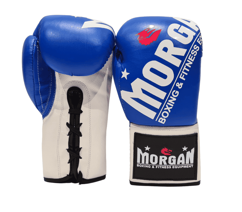 Morgan V2 Fight Night Boxing Gloves 8Oz 10Oz - Blue/White - 10OZ