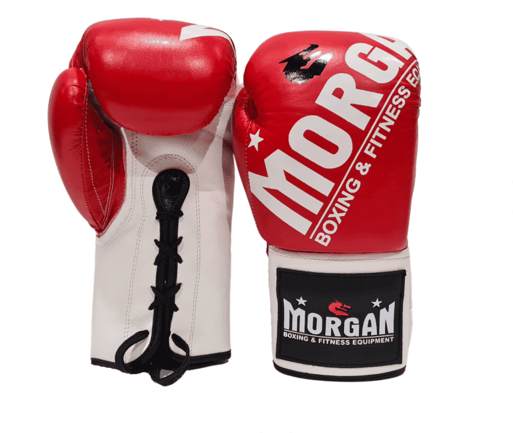 Morgan V2 Fight Night Boxing Gloves 8Oz 10Oz - Red/White - 10OZ