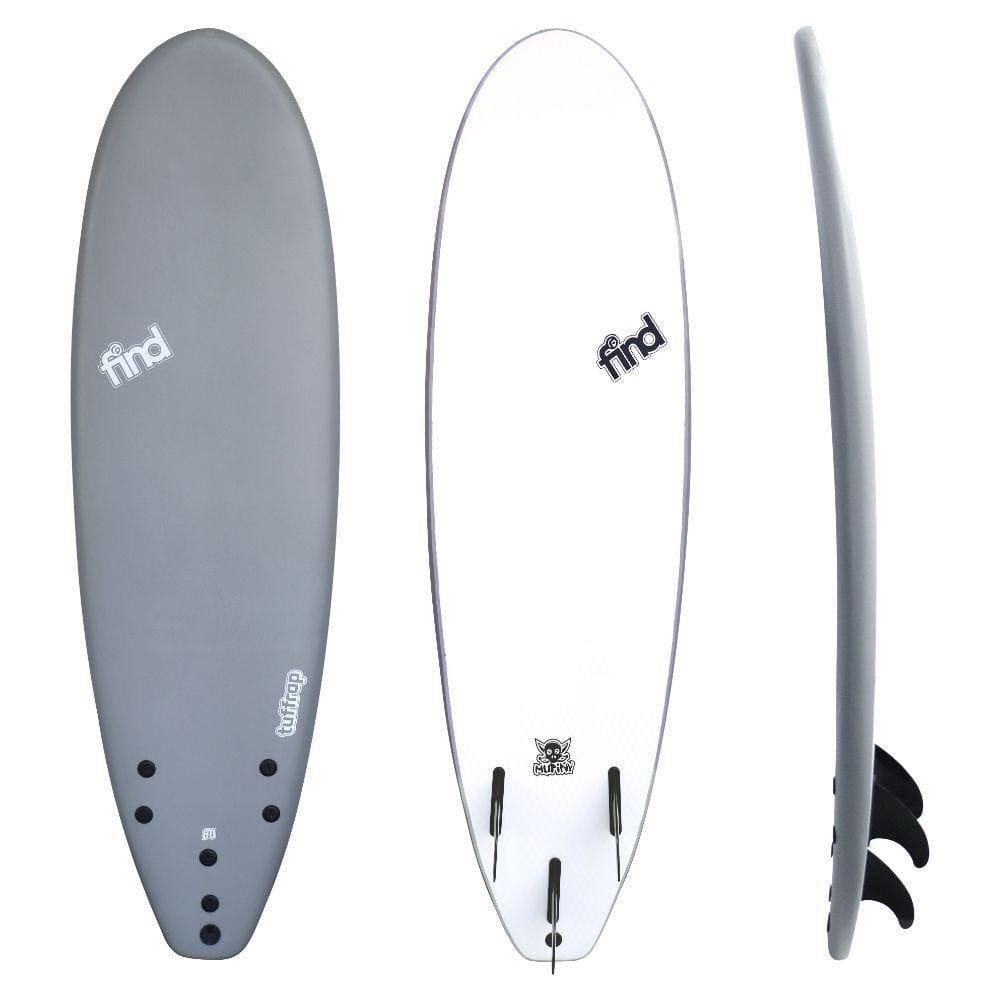 Find 5'6" Mutiny Tuffrap Soft Surfboard - Hex Grey