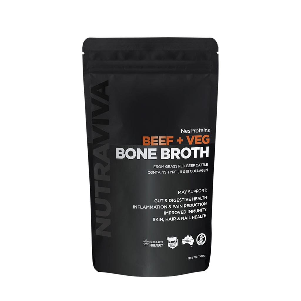Nutraviva Bone Broth Beef + Veg 100G