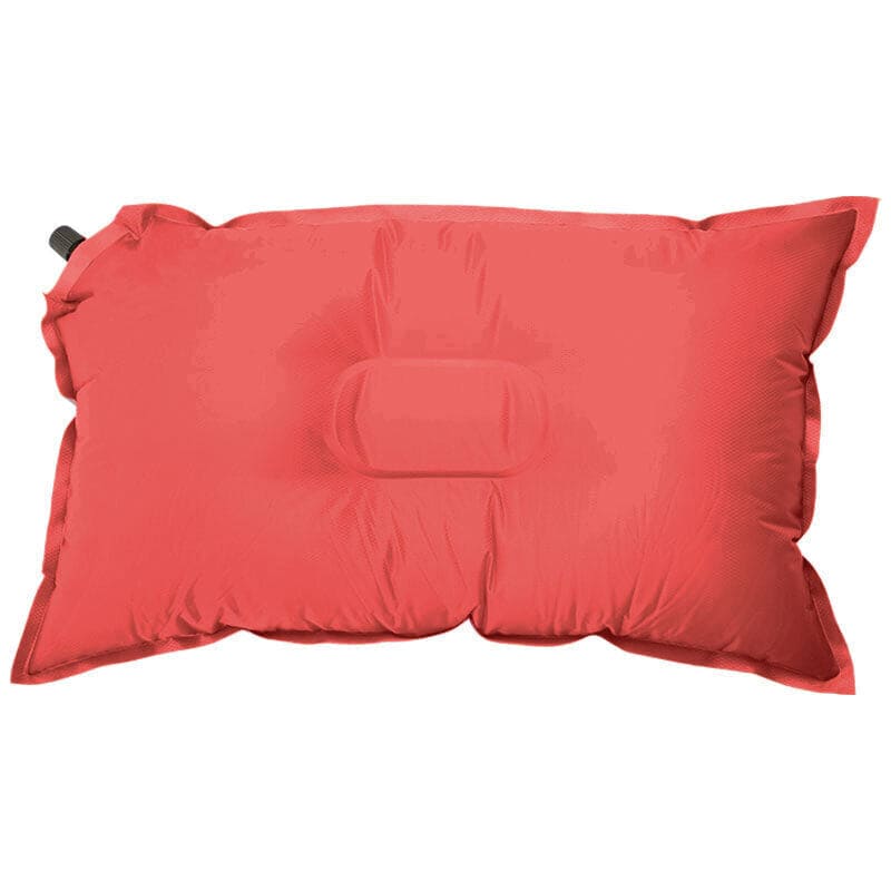 Sherpa Self Inflating Pillow - Red/Grey