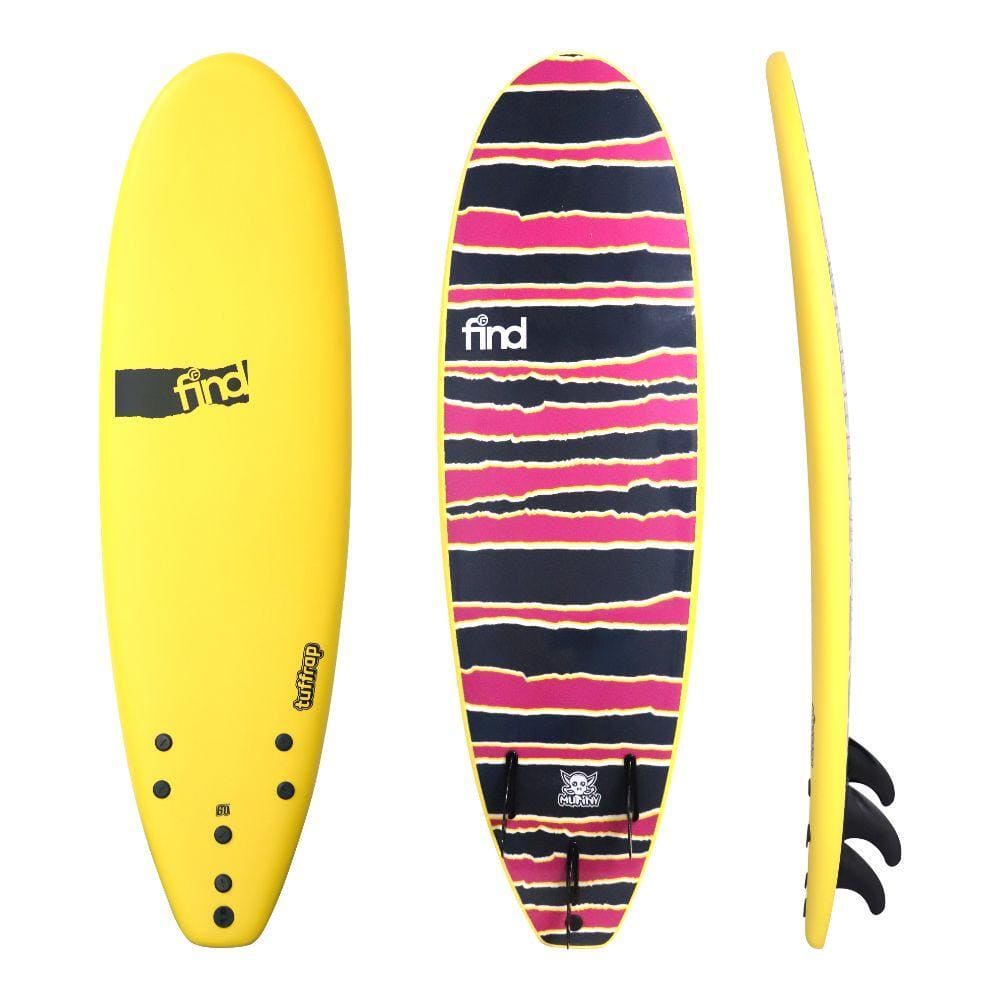 Find Mutiny Tuffrap Soft Surfboard - Yellow Pink