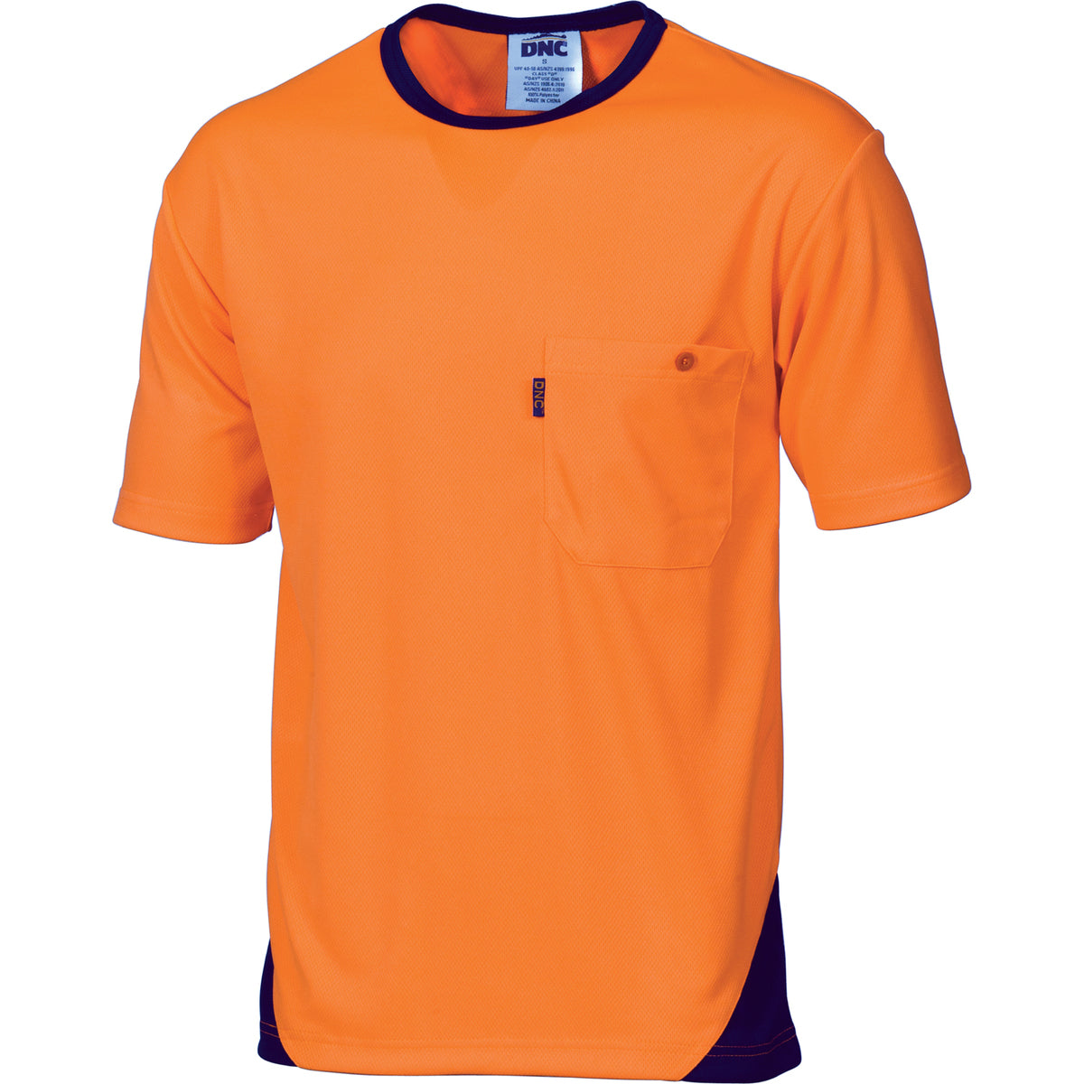 DNC Hivis Cool Breathe Tee Short Sleeve Orange Navy 3Xl - Default Title