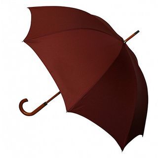 Clifton 4444 Long Wooden Shaft Upf Burgdy Umbrella - Default Title