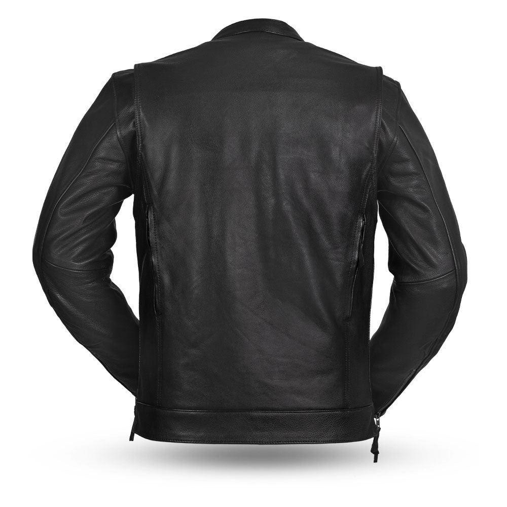 First Manufacturing Raider Black Leather Jackets - S