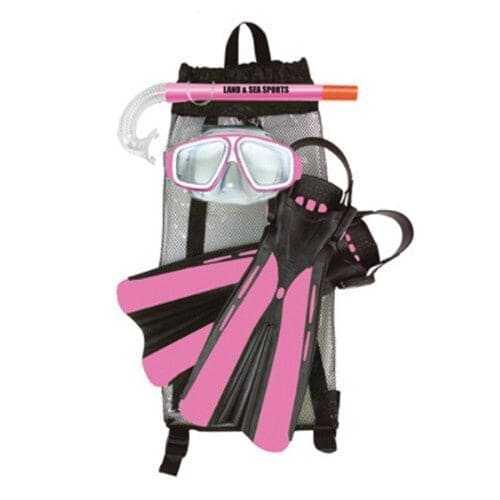 Land Sea Pink Platypus Junior Mask Snorkel Fins Set - Default Title