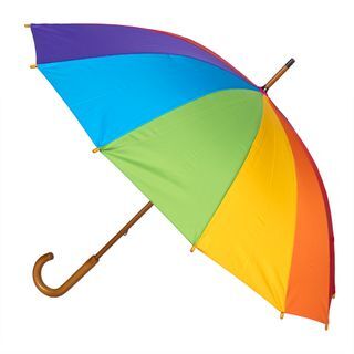 Clifton Rainbow 12 Rib Woodshaft Hndle Windpr Umbrella - Default Title