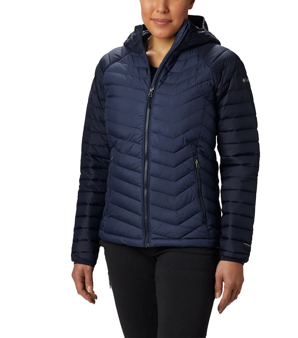 Columbia Womens Powder Lite Hooded Insulated Jacket Navy - L