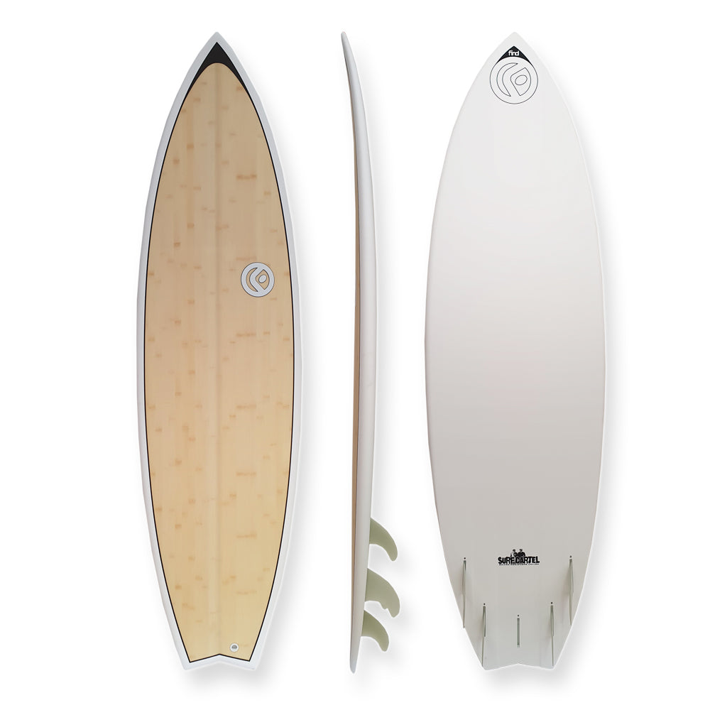 Find™ Quadfish Duralite 60 Bamboo Surfboard - Default Title