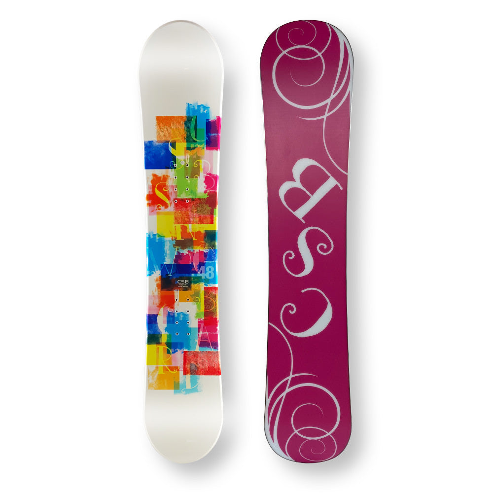 Csb Snowboard 148Cm Confetti White Twin Tip Camber Capped - Default Title