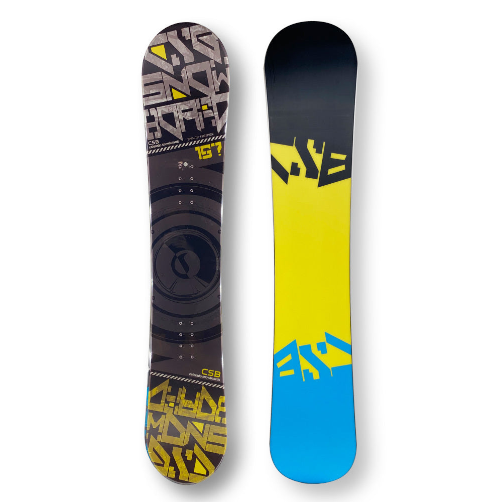 Csb Snowboard 157Cm Freeride Yellow Twin Tip Camber Capped - Default Title