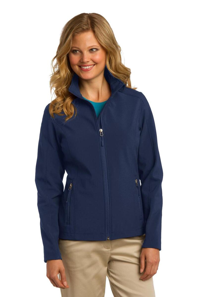 Port Authority Ladies Core Soft Shell Jacket Dress Blue Navy M - Default Title