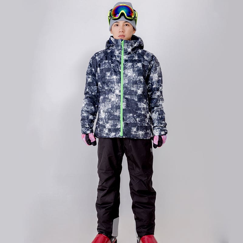 Xp Lucas Mens Winter Snow Ski Jacket Black Grey - L